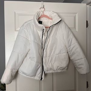 Target Wild Fable White Puffer Coat